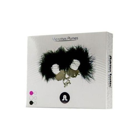 Kajdanki-Śmieszna zabawka-kadanki - Metallic Handcuffs,Feather Cov.. Black Adrien Lastic Kajdanki-Śmieszna zabawka-kadanki - Metallic Handcuffs,Feather Cov.. Black Adrien Lastic