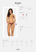 Bielizna-Bravelle stringi otwarte czarne S/M Obsessive Bielizna-Bravelle stringi otwarte czarne S/M Obsessive