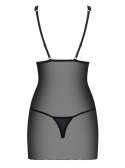 Bielizna-Lucita koszulka i stringi czarna L/XL Obsessive Bielizna-Lucita koszulka i stringi czarna L/XL Obsessive
