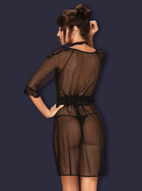 Bielizna-Lucita peniuar czarny S/M Obsessive Bielizna-Lucita peniuar czarny S/M Obsessive