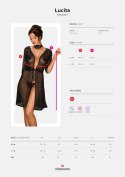 Bielizna-Lucita peniuar czarny S/M Obsessive Bielizna-Lucita peniuar czarny S/M Obsessive