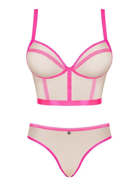 Bielizna-Nudelia top i figi różowe S/M Obsessive Bielizna-Nudelia top i figi różowe S/M Obsessive