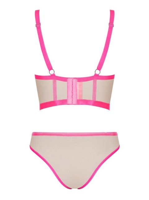 Bielizna-Nudelia top i figi różowe S/M Obsessive Bielizna-Nudelia top i figi różowe S/M Obsessive