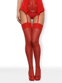 Bielizna-S800 pończochy czerwone S/M Obsessive Bielizna-S800 pończochy czerwone S/M Obsessive