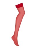 Bielizna-S800 pończochy czerwone S/M Obsessive Bielizna-S800 pończochy czerwone S/M Obsessive