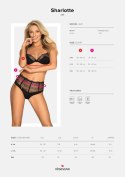 Bielizna-Sharlotte komplet 2-częściowy czarny L/XL Obsessive Bielizna-Sharlotte komplet 2-częściowy czarny L/XL Obsessive