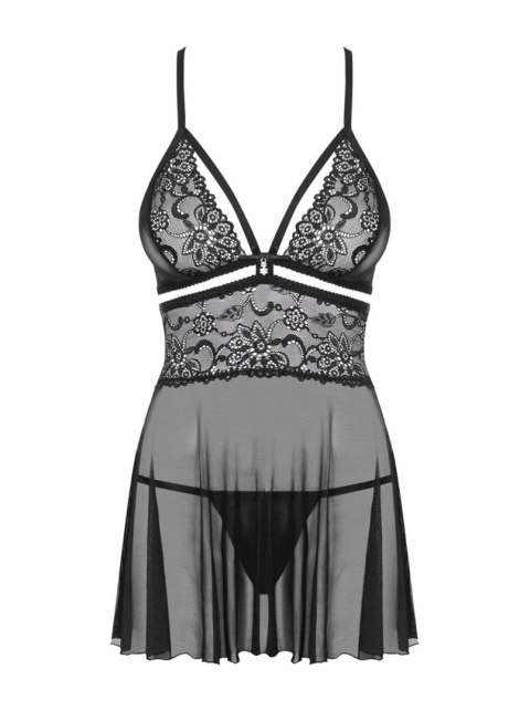Bielizna-838-BAB-1 babydoll i stringi czarna S/M Obsessive Bielizna-838-BAB-1 babydoll i stringi czarna S/M Obsessive