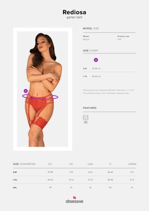 Bielizna-Rediosa pas do pończoch L/XL Obsessive Bielizna-Rediosa pas do pończoch L/XL Obsessive