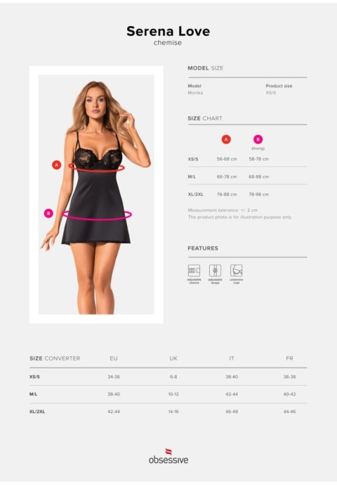 Bielizna-Serena Love koszulka i stringi XL/2XL Bielizna-Serena Love koszulka i stringi XL/2XL