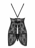 Bielizna-Behindy babydoll i stringi czarne L/XL Obsessive Bielizna-Behindy babydoll i stringi czarne L/XL Obsessive