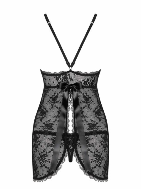 Bielizna-Behindy babydoll i stringi czarne L/XL Obsessive Bielizna-Behindy babydoll i stringi czarne L/XL Obsessive