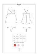 Bielizna-Behindy babydoll i stringi czarne L/XL Obsessive Bielizna-Behindy babydoll i stringi czarne L/XL Obsessive