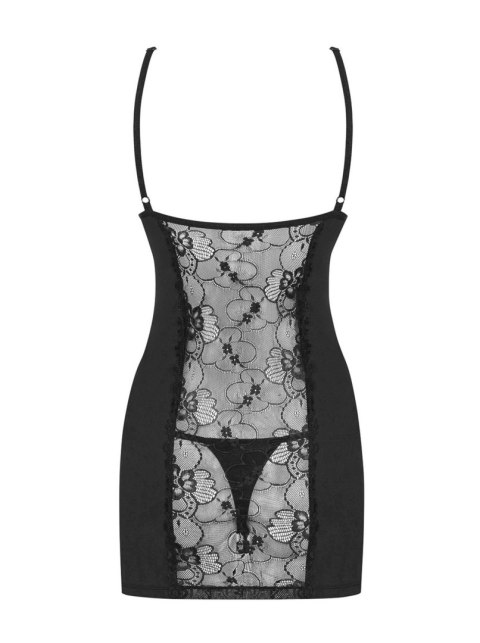 Bielizna-Heartina koszulka i stringi czarna S/M Obsessive Bielizna-Heartina koszulka i stringi czarna S/M Obsessive