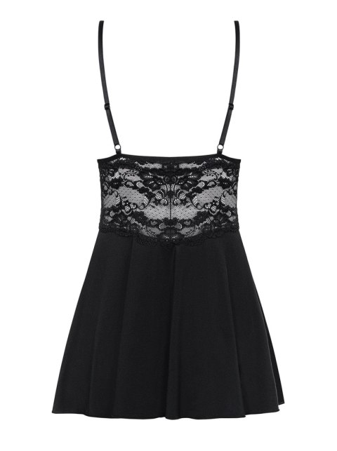 Bielizna-810-BAB-1 babydoll i stringi czarna S/M Obsessive Bielizna-810-BAB-1 babydoll i stringi czarna S/M Obsessive