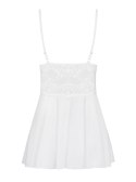 Bielizna-810-BAB-2 babydoll i stringi biała S/M Obsessive