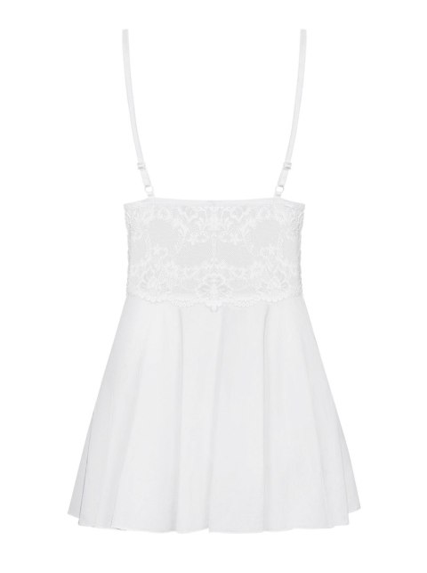 Bielizna-810-BAB-2 babydoll i stringi biała S/M Obsessive Bielizna-810-BAB-2 babydoll i stringi biała S/M Obsessive