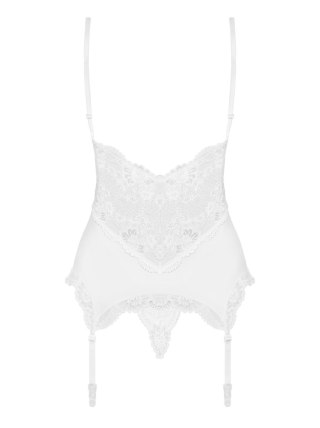 Bielizna-810-COR-2 gorset i stringi biały L/XL Obsessive