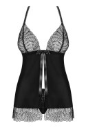 Bielizna-Chiccanta babydoll i stringi czarna S/M Obsessive Bielizna-Chiccanta babydoll i stringi czarna S/M Obsessive