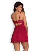 Bielizna-Rosalyne babydoll i stringi czerwona S/M Obsessive Bielizna-Rosalyne babydoll i stringi czerwona S/M Obsessive