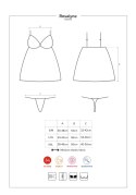 Bielizna-Rosalyne babydoll i stringi czerwona S/M Obsessive Bielizna-Rosalyne babydoll i stringi czerwona S/M Obsessive