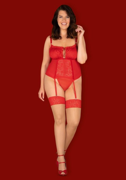 Bielizna-Blossmina gorset i stringi 4XL/5XL Obsessive