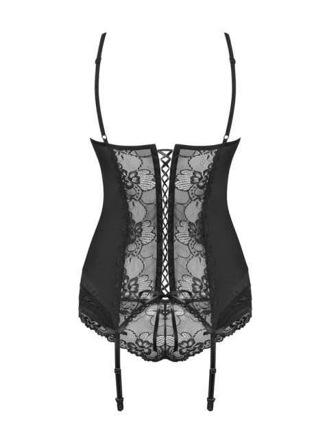 Bielizna-Heartina gorset i figi czarny S/M Obsessive Bielizna-Heartina gorset i figi czarny S/M Obsessive