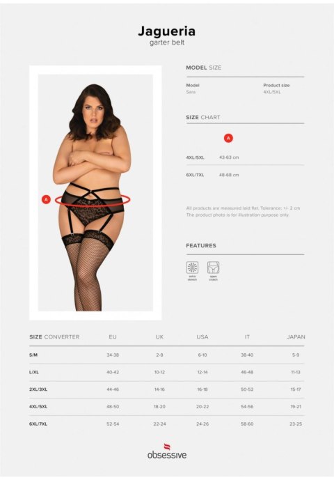 Bielizna-Jagueria pas do pończoch 6XL/7XL Obsessive Bielizna-Jagueria pas do pończoch 6XL/7XL Obsessive