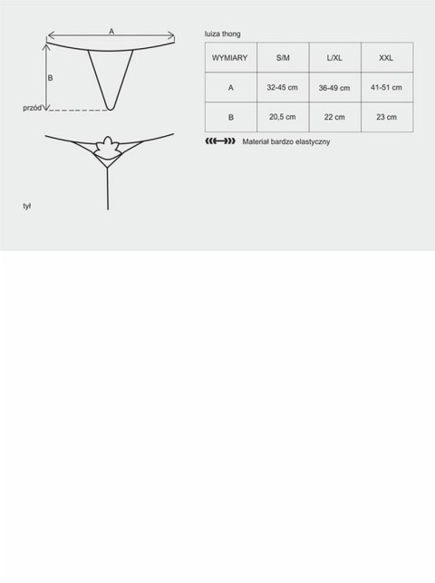 Bielizna-Luiza stringi czarne S/M Obsessive Bielizna-Luiza stringi czarne S/M Obsessive