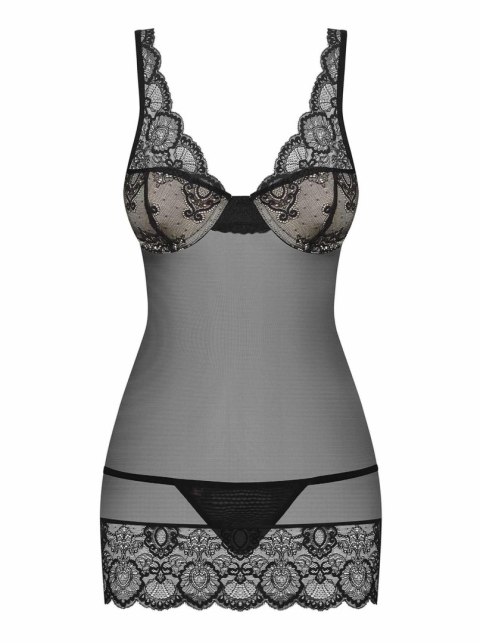 Bielizna-853-CHE-1 koszulka i stringi L/XL Obsessive Bielizna-853-CHE-1 koszulka i stringi L/XL Obsessive