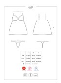 Bielizna-Luvae babydoll i stringi czarne XXL Obsessive Bielizna-Luvae babydoll i stringi czarne XXL Obsessive
