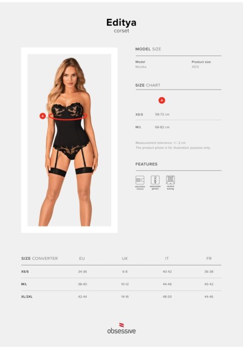 Bielizna-Editya gorset M/L Obsessive Bielizna-Editya gorset M/L Obsessive