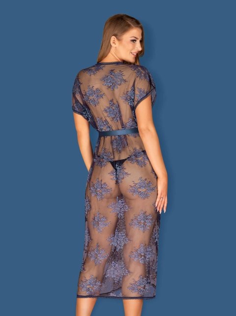Bielizna-Flowlace peniuar niebieski S/M Obsessive Bielizna-Flowlace peniuar niebieski S/M Obsessive