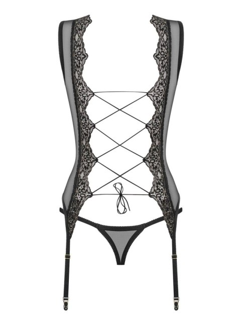 Bielizna-Meshlove gorset i stringi L/XL Obsessive Bielizna-Meshlove gorset i stringi L/XL Obsessive