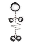Kajdanki-Fetish set with collar, ankle- and wrist cuffs EasyToys Kajdanki-Fetish set with collar, ankle- and wrist cuffs EasyToys