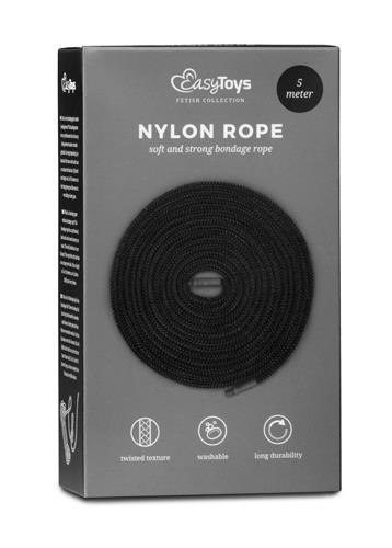 Wiązania-Black Bondage Rope - 5m EasyToys Wiązania-Black Bondage Rope - 5m EasyToys