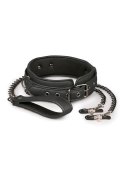 Wiązania-Leather Collar With Nipple Chains EasyToys Wiązania-Leather Collar With Nipple Chains EasyToys