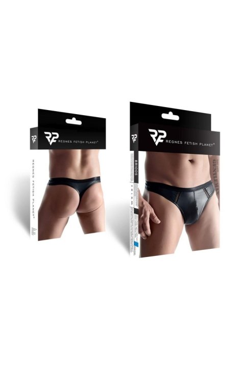 Męskie stringi z wetlooka z dekoracyjną taśmą z przodu XXL Regnes Fetish Planet Męskie stringi z wetlooka z dekoracyjną taśmą z przodu XXL Regnes Fetish Planet