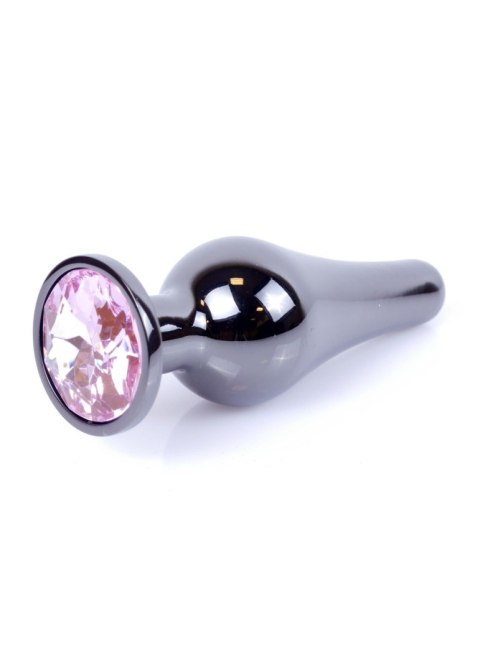 Korek Analny z Diamencikiem (ROSE) - Dark Silver BUTT PLUG