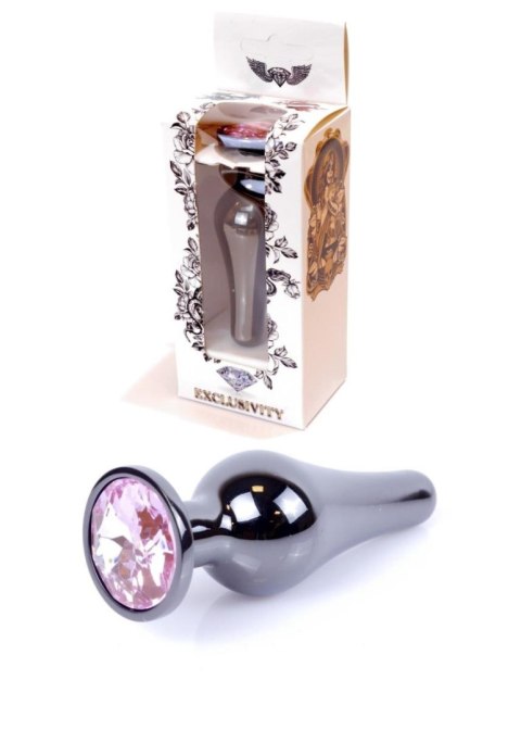 Korek Analny z Diamencikiem (ROSE) - Dark Silver BUTT PLUG