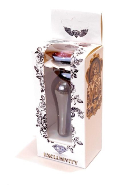 Korek Analny z Diamencikiem (ROSE) - Dark Silver BUTT PLUG
