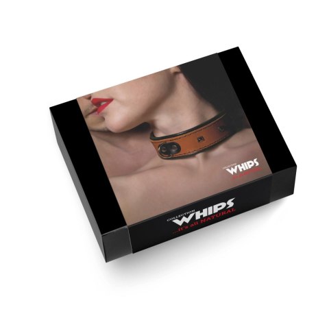 Wiązania-WHIPS obroża damska bez smyczy, koniakowa Whips Collections Wiązania-WHIPS obroża damska bez smyczy, koniakowa Whips Collections
