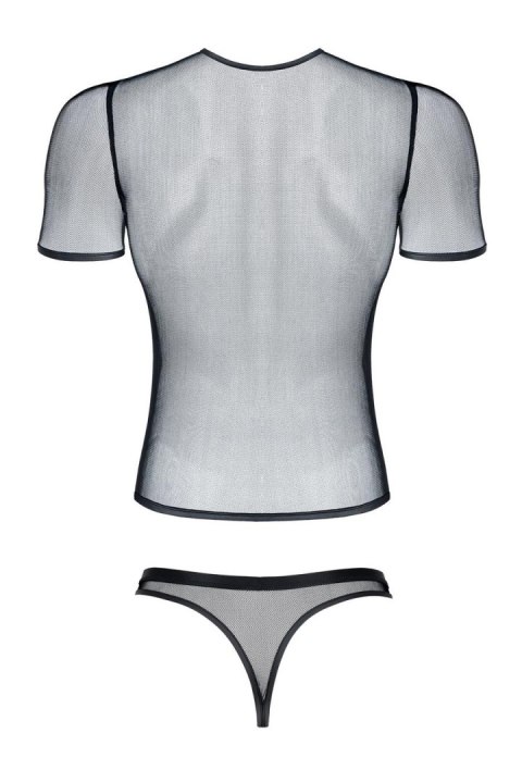 Męski komplet z elastycznej siatki: t-shirt w serek, stringi XL Regnes Fetish Planet Męski komplet z elastycznej siatki: t-shirt w serek, stringi XL Regnes Fetish Planet