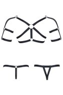 Męski komplet z gumy: t-shirt z ozdobami z tyłu i przodu, 2 pack stringi L/XL Regnes Fetish Planet Męski komplet z gumy: t-shirt z ozdobami z tyłu i przodu, 2 pack stringi L/XL Regnes Fetish Planet