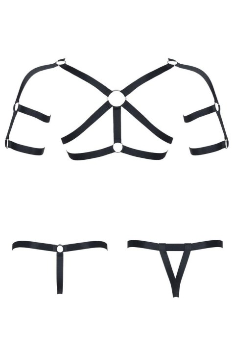 Męski komplet z gumy: t-shirt z ozdobami z tyłu i przodu, 2 pack stringi L/XL Regnes Fetish Planet Męski komplet z gumy: t-shirt z ozdobami z tyłu i przodu, 2 pack stringi L/XL Regnes Fetish Planet