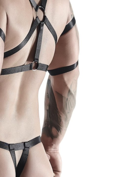 Męski komplet z gumy: t-shirt z ozdobami z tyłu i przodu, 2 pack stringi L/XL Regnes Fetish Planet Męski komplet z gumy: t-shirt z ozdobami z tyłu i przodu, 2 pack stringi L/XL Regnes Fetish Planet