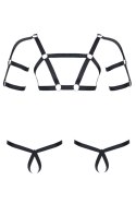 Męski komplet z gumy: t-shirt z ozdobami z tyłu i przodu, 2 pack stringi L/XL Regnes Fetish Planet Męski komplet z gumy: t-shirt z ozdobami z tyłu i przodu, 2 pack stringi L/XL Regnes Fetish Planet