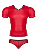 Męski komplet z wetlooka: t-shirt w serek, figi typu brazyliany XL Regnes Fetish Planet Męski komplet z wetlooka: t-shirt w serek, figi typu brazyliany XL Regnes Fetish Planet