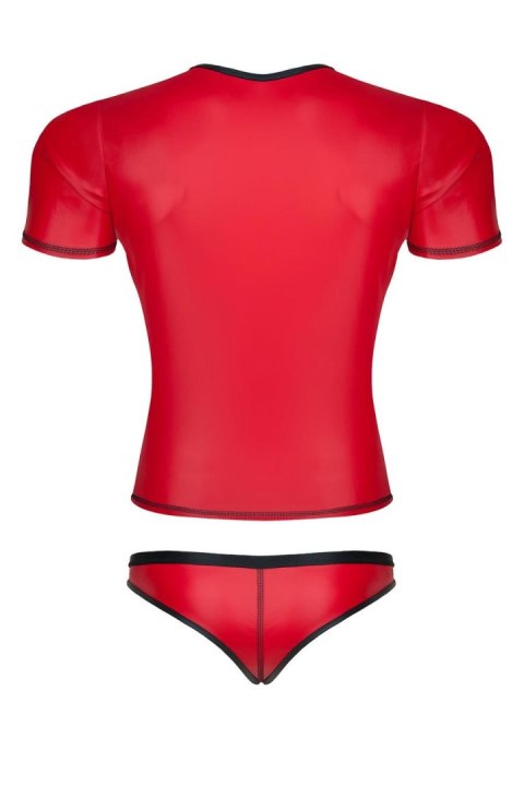 Męski komplet z wetlooka: t-shirt w serek, figi typu brazyliany S Regnes Fetish Planet Męski komplet z wetlooka: t-shirt w serek, figi typu brazyliany S Regnes Fetish Planet