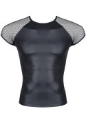 Męski t-shirt z wetlooka z rękawem z elastycznej siatki XXL Regnes Fetish Planet Męski t-shirt z wetlooka z rękawem z elastycznej siatki XXL Regnes Fetish Planet