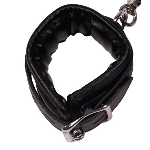 Body Harness with Thigh and Hand Cuffs - Black Ouch! Body Harness with Thigh and Hand Cuffs - Black Ouch!